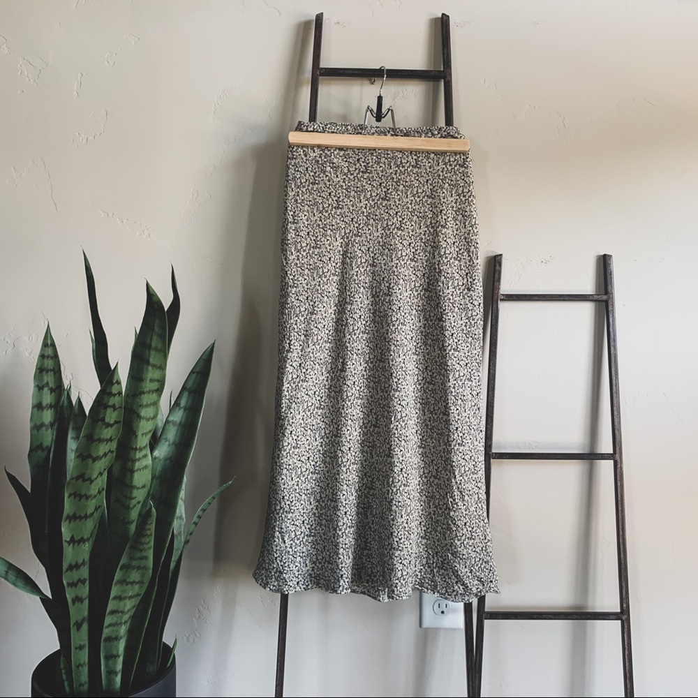 Vintage Floral Midi Skirt